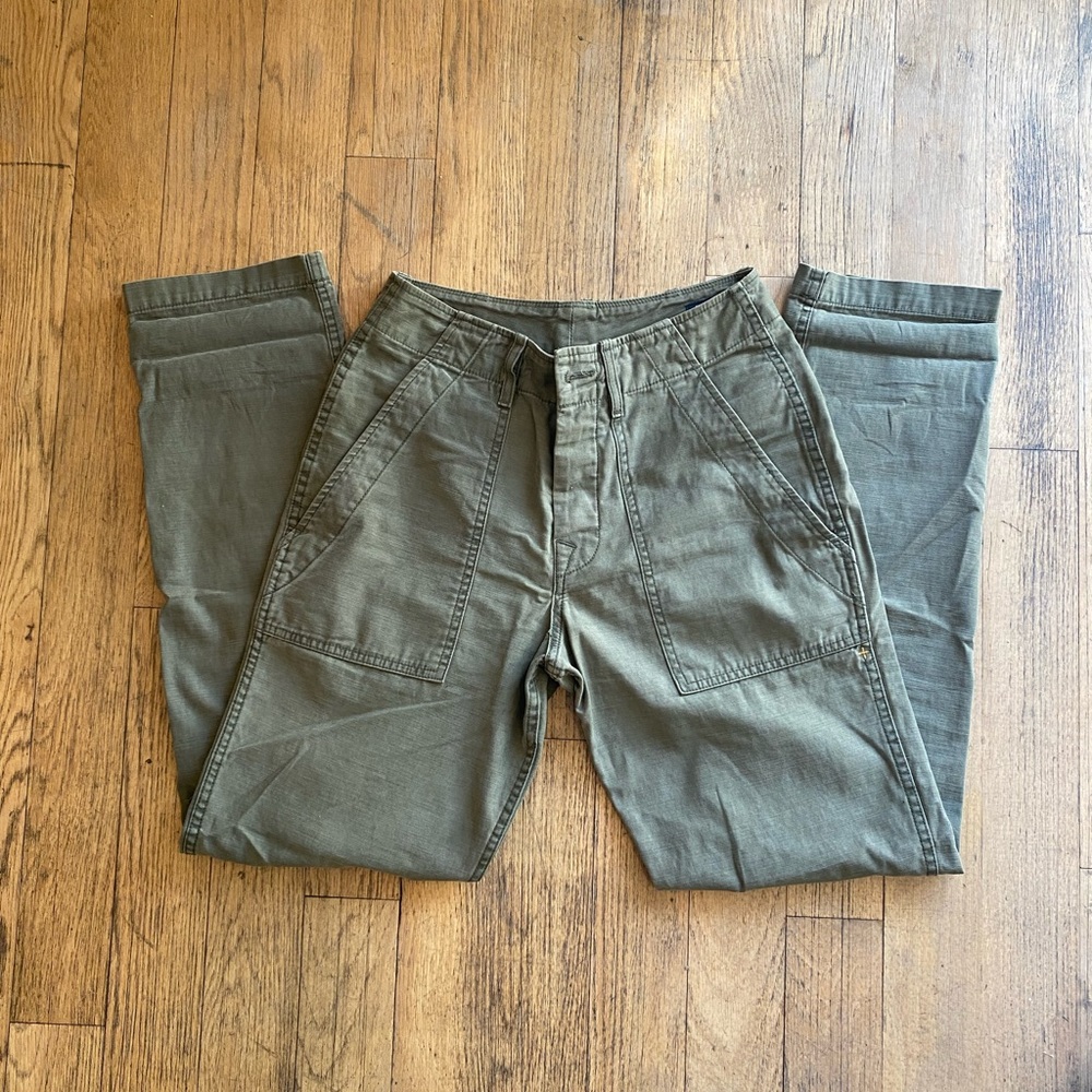 Imogene + Willie Oliver Military Fatigue Pants Olive 28x32